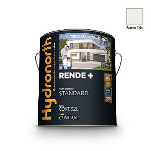 RENDE+ ACRÍLICA BRANCO GELO FOSCO - GALÃO 3,6 LITROS - HYDRONORTH