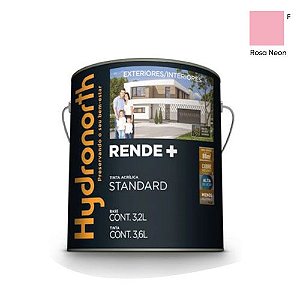 RENDE+ ACRÍLICA ROSA NEON FOSCO - GALÃO 3,6 LITROS - HYDRONORTH