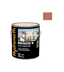 RENDE+ ACRÍLICA TERRA ROXA FOSCO - GALÃO 3,6 LITROS - HYDRONORTH