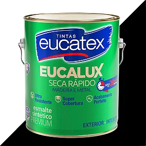 TINTA ESMALTE SINTETICO EUCATEX 3600ML PRETO FOSCO EUCALUX
