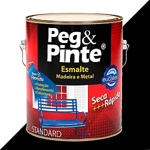TINTA ESMALTE SINTETICO EUCATEX 3600ML PRETO BRILHANTE PEG PINTE