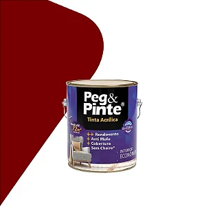 Tinta Peg&Pinte Acrílica Rubi Real 3,6 Litros Eucatex