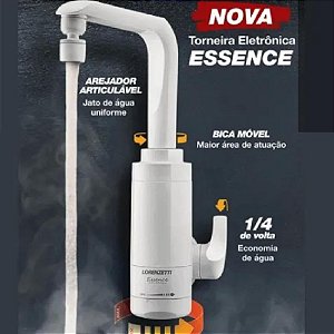 Torneira eletrônica essence Lorenzetti Branca