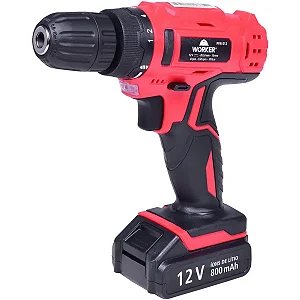 Parafusadeira 12V Kit 50 Peças Worker