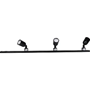 Kit Trilho LED 3 Luminárias 6W 6500K Preto Liege
