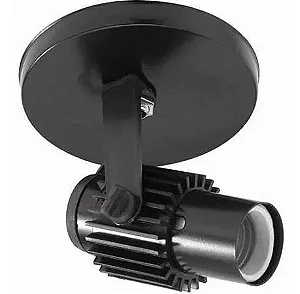 Spot Aletado Preto para Teto 15W