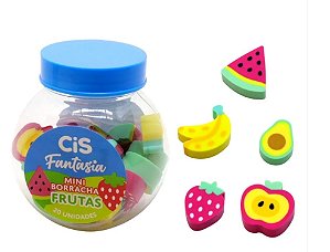 Kit com 5 mini borrachas - Frutinhas