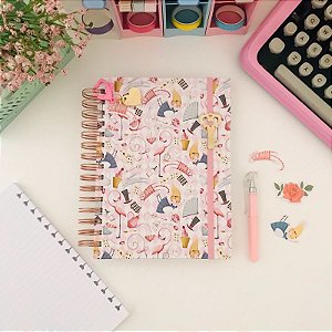 Caderno Universitário, Inteligente, Wire-o, Alice no País das Maravilhas.