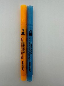 Marcador Fluorescente com Glitter - Molin