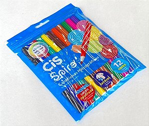 Canetinhas Hidrográficas Spiro, 12 Cores - Cis