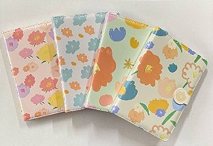 Caderneta Puff Flor Fecho redondo