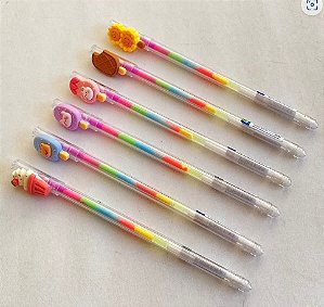 Caneta Fofa Cute Tinta Multicolor - Importada