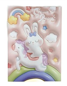 Caderno Brochura com capa Plástica Coelhinhos - Importada