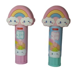 Cola em bastão arco-íris