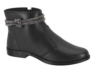 Bota Fem Moleca Cano Curto Salto Baixo 5333104 Preto