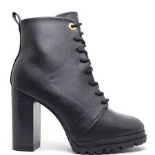 Bota Fem Vizzano Cano Curto Salto Medio 3089100 Preto