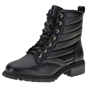 Bota Fem Modare Cano Curto Salto Baixo 7074103 Preto