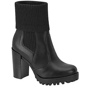 Bota Fem Moleca Cano Curto Salto Medio 5325118 Preto