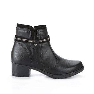 Bota Fem Mississipi Cano Curto Salto Baixo Mi853 Preto