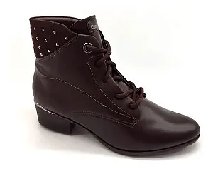Bota Cano Curto Calçados Femininos Comfortflex Bota Fem Cano Curto Salto Baixo 2169303