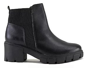 Bota Fem Via Marte Cano Curto 1010 Preto
