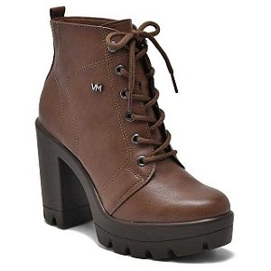 Bota Fem Via Marte Cano Curto 4306 Brown Bege