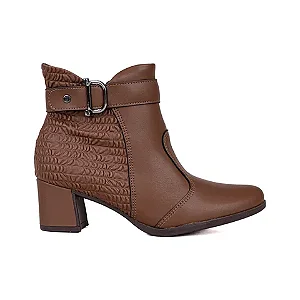 Bota Cano Curto Calçados Femininos Piccadilly Bota Fem Cano Curto Salto Baixo 654035