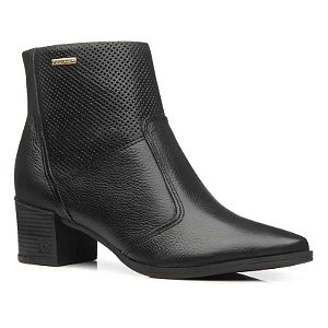 Bota Fem Cano Curto Salto Baixo 280502 Preto
