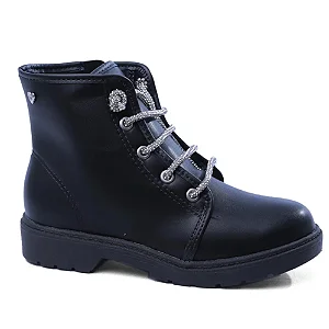 Bota  Calçados Infantis Molekinha Coturno Inf Fem Cano Curto 2164136