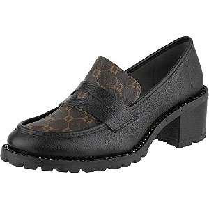 Sapatos Femininos Luz Da Lua Salto Baixo 58610800 Preto