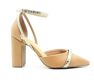 Sapato Fem  Femininos Vizzano Salto Medio 1285434 Camel