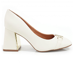 Sapatos Femininos Vizzano  Salto Medio 1391307 Branco Off