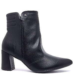 Bota Fem Piccadilly Cano Curto Salto Medio 745136 Preto