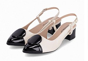 Sapato Fem Piccadilly  Salto Baixo 739085 Off White