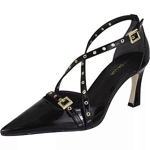 Sapato Fem Luz Da Lua  Salto Alto 80340012 Preto