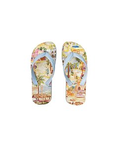 Farm Chinelo Fem J100880025 Azul Ceu