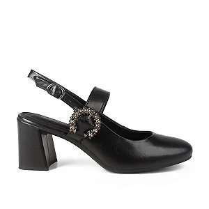 Sapato Fem Dakota Salto Medio D0283 Vieri Preto
