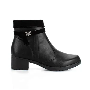 Bota Fem Mississipi Cano Curto Salto Baixo Mc801 Preto