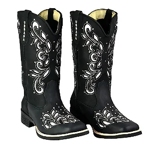 Bota Fem Laco De Prata 760 Preto