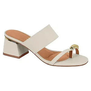 Tamanco Fem Vizzano  Salto Medio 6428148 Branco Off