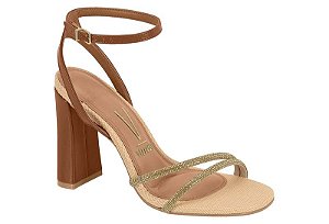 Vizzano Sandalia Fem Salto Alto  6550203 Moca Bege