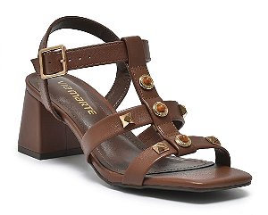 Via Marte Sandalia Fem Salto Medio 171035 Dark