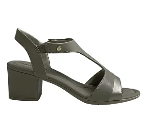 Comfortflex Sandalia Fem Salto Medio 2557406 Mocca