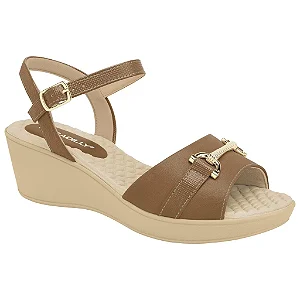 Piccadilly Sandalia Anabela Fem 540420 Mascavo