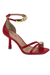 Beira Rio Sandalia Fem Salto Medio 8490314 Cherry
