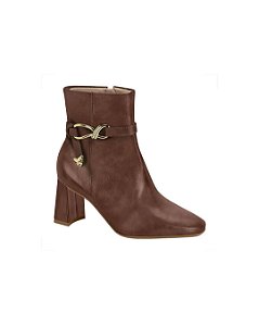 Beira Rio Bota Fem Cano Curto Salto Medio 9092101 Camel