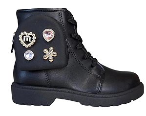 Molekinha Coturno Inf Fem Cano Curto 2164144 Preto