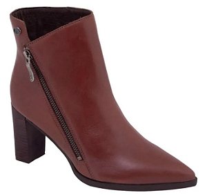 Bota Fem Bottero Cano Curto Salto Baixo 378103 Conhaque