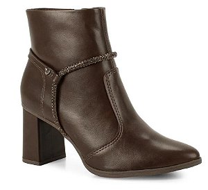 Bota Fem Mississipi Cano Curto Salto Medio J0355 Cafe