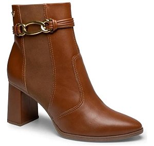 Mississipi Bota Fem Cano Curto Salto Medio J0351 Tabaco